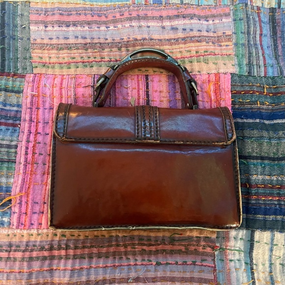 VINTAGE Boxy Leather Wallet/Mini Purse - Picture 2 of 4